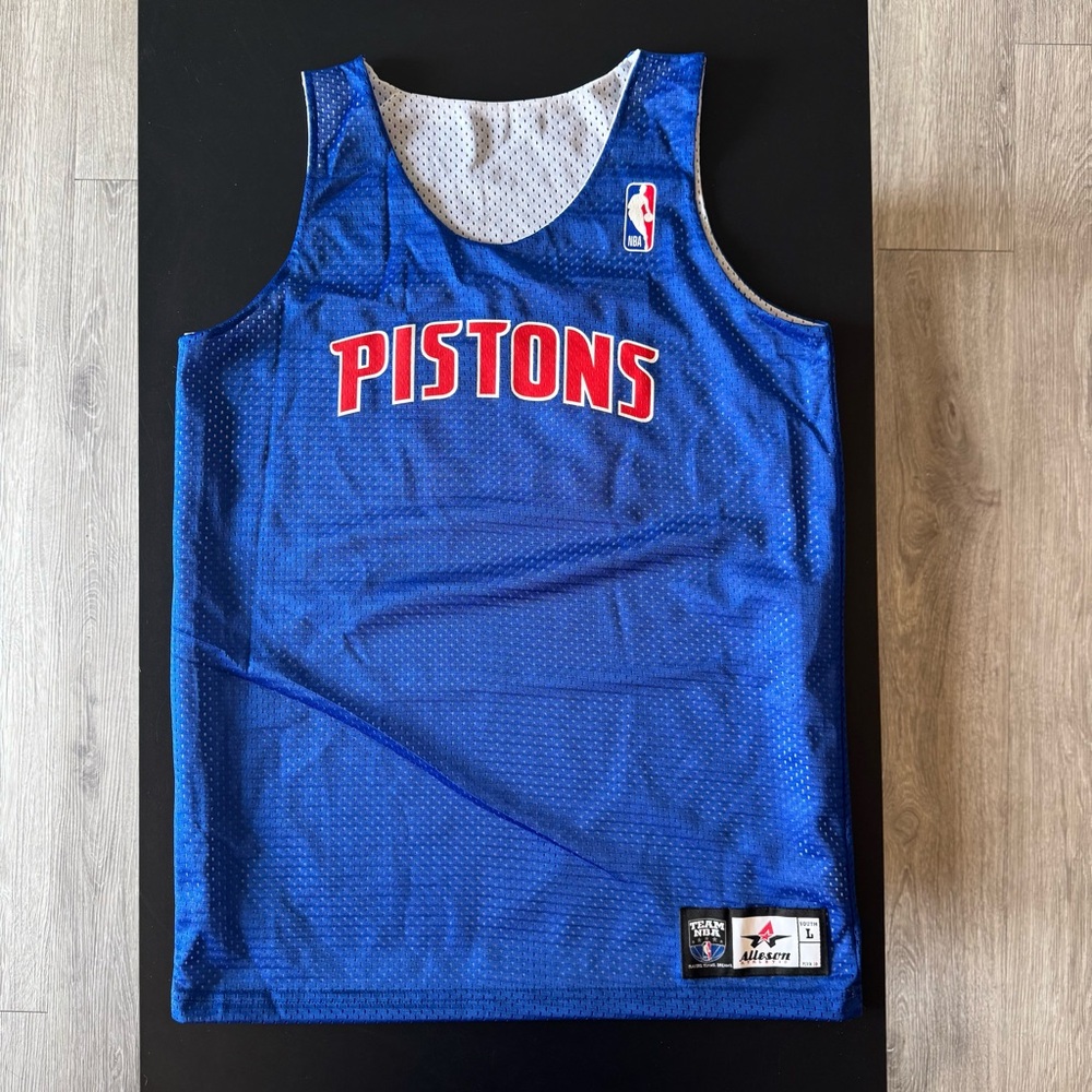 Youth NBA Alleson Athletic Detroit Pistons #13 Reversible Mesh Jersey Size Large
